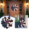 Memorial Day Wreaths for Front Door Festival Celebration Fall Lighted Wreaths (Red, One Size)